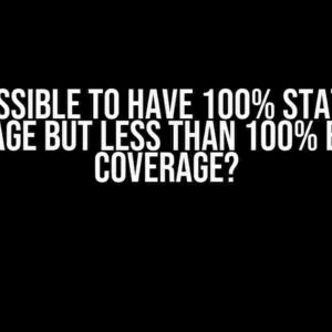 Is it possible to have 100% statement coverage but less than 100% branch coverage?